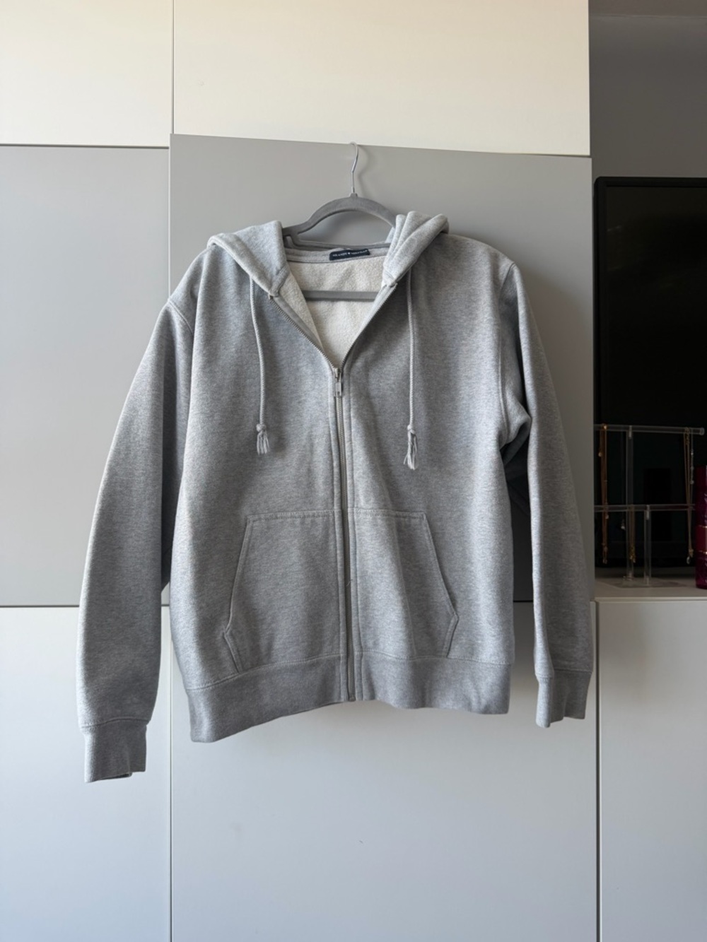 Brandy Melville Heather Gray Zip-Up Hoodie